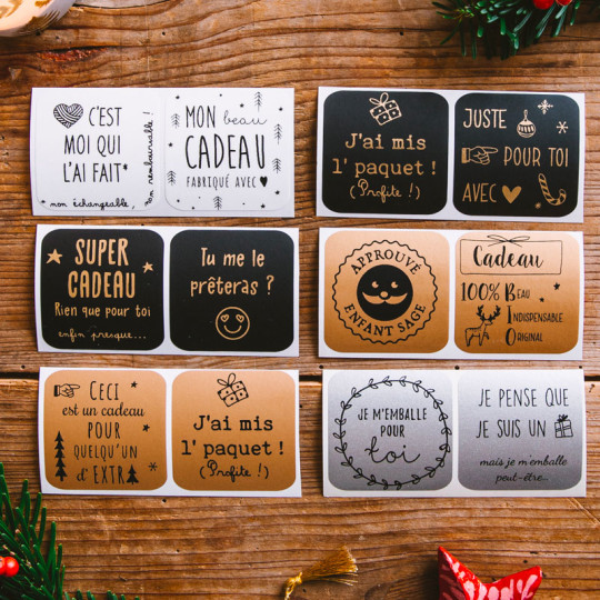 Etiquettes personnalisées pour cadeaux