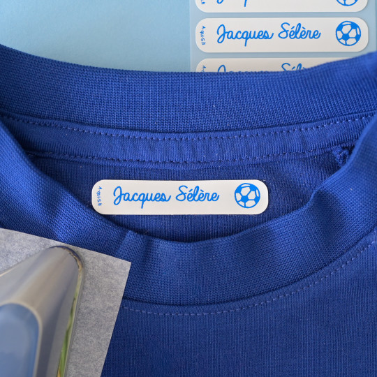 etiquette thermocollante vêtement