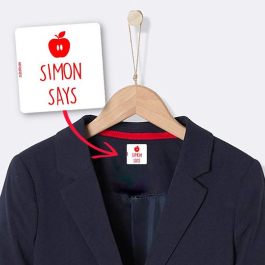 Stick on clothing labels - Free delivery