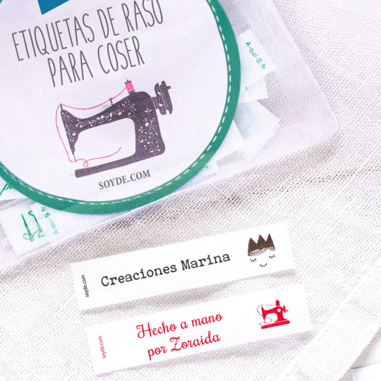 Etiquetas de tela personalizadas para coser en la ropa - Soyde