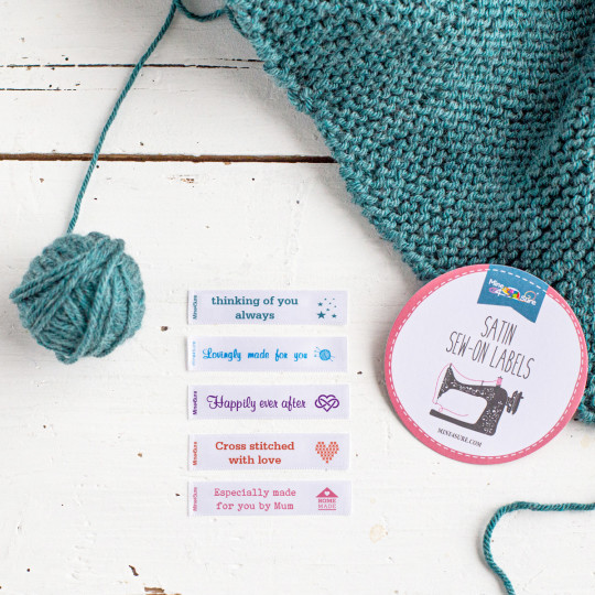 Made by labels for knitting and other needlework