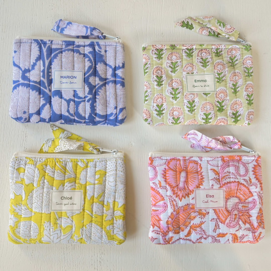 pochette matelassée personnalisée