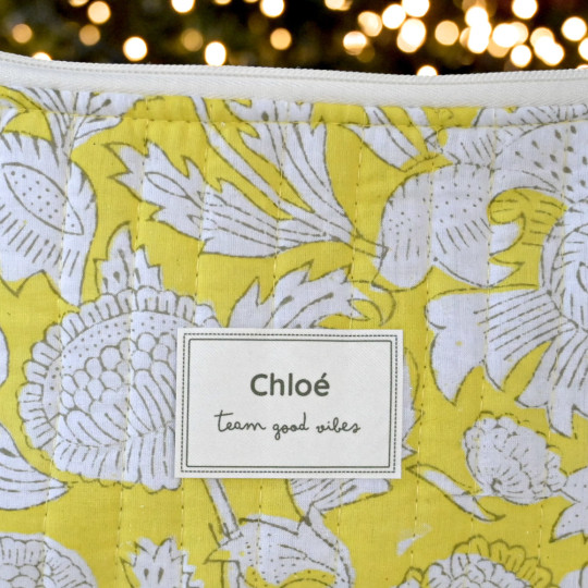 pochette personnalisable coton