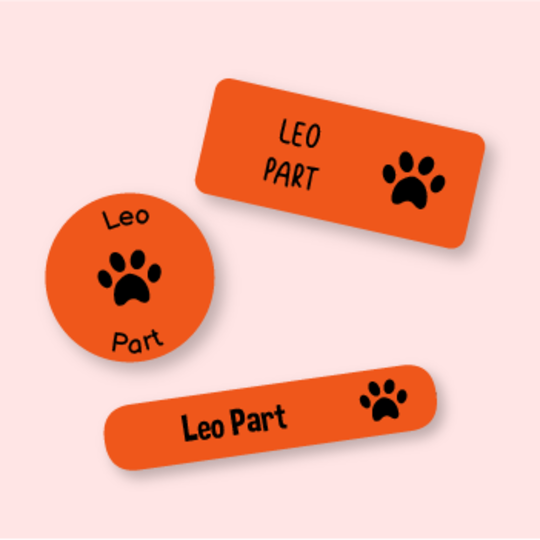 pack d'étiquettes personnalisées léopard
