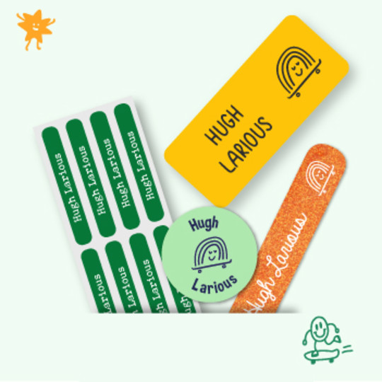 school pack stick on labels