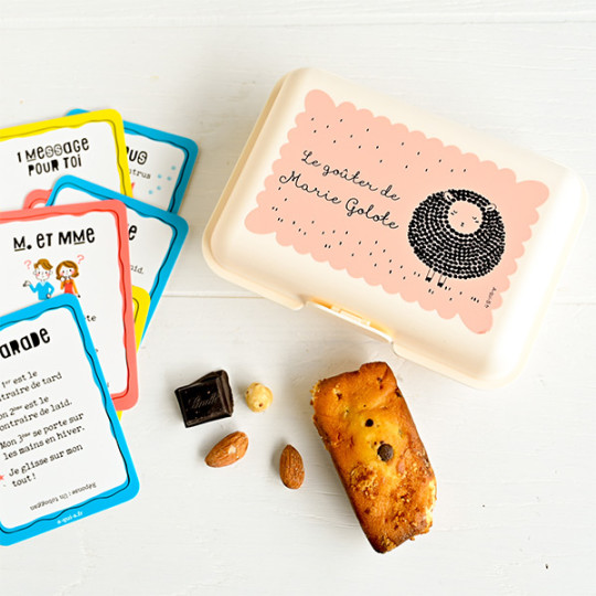 Boîte à Goûter Personnalisée Avec Nom Et Chat - Pour école, Maternelle - Cadeau Enfant