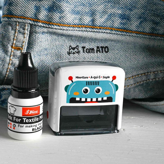 Fun custom clothing name stamp for kids
