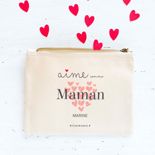 Trousse personnalisée Maman - Je t'aime grand comme ça