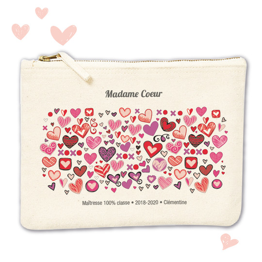 Pochette en coton personnalisable prénom