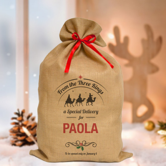 personalised hessian christmas sacks