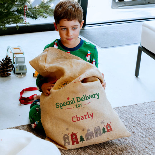 Personalised hessian sacks sale