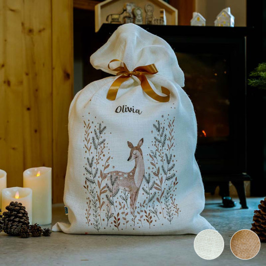 Personalised Santa sack large hessian sack Mine4Sure