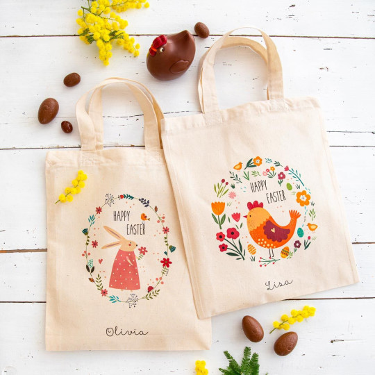 personalised Easter totebag