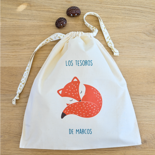 bolsa de algodón zorro