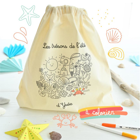 Sac linge marine M - Customefy - Sacs personnalisés avec nom pour la famille