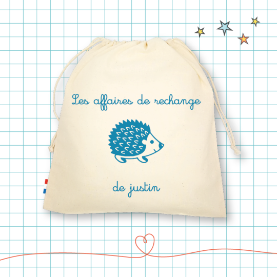 Le Sac en coton A qui Pocket personnalisable made in France A qui S