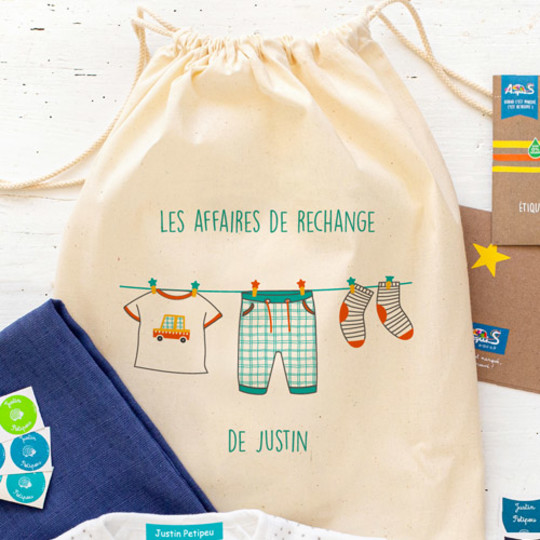 sac rechange bébé crèche maternelle