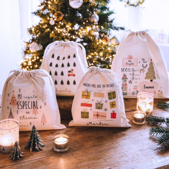 Mini bolsas de regalo de papel de Navidad Ideas de regalos