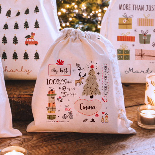 Christmas bags personalized hot sale