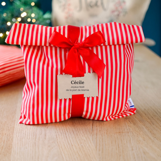 emballage cadeau réutilisable et personnalisable en coton