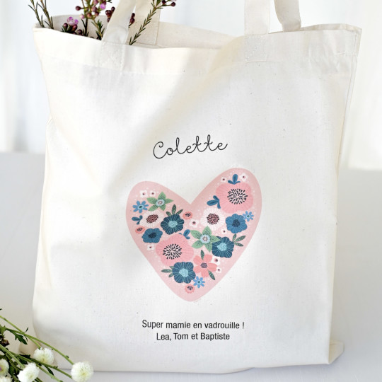 sac coton fête des grands mères personnalisé