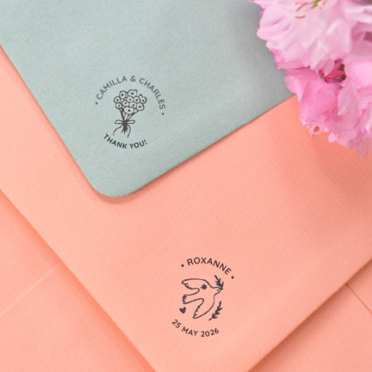 personalised rubber ink stamps