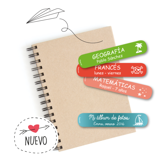 Pegatinas personalizadas con tu nombre.