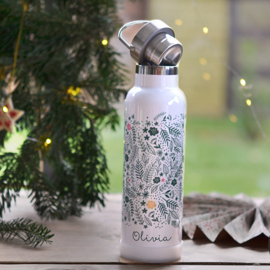 gourde d'eau avec motifs floraux A-qui-S