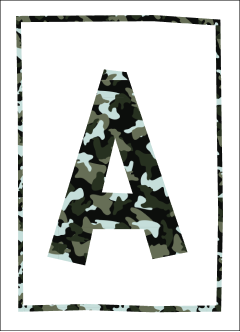 personalised name water bottles camo lettering for boy