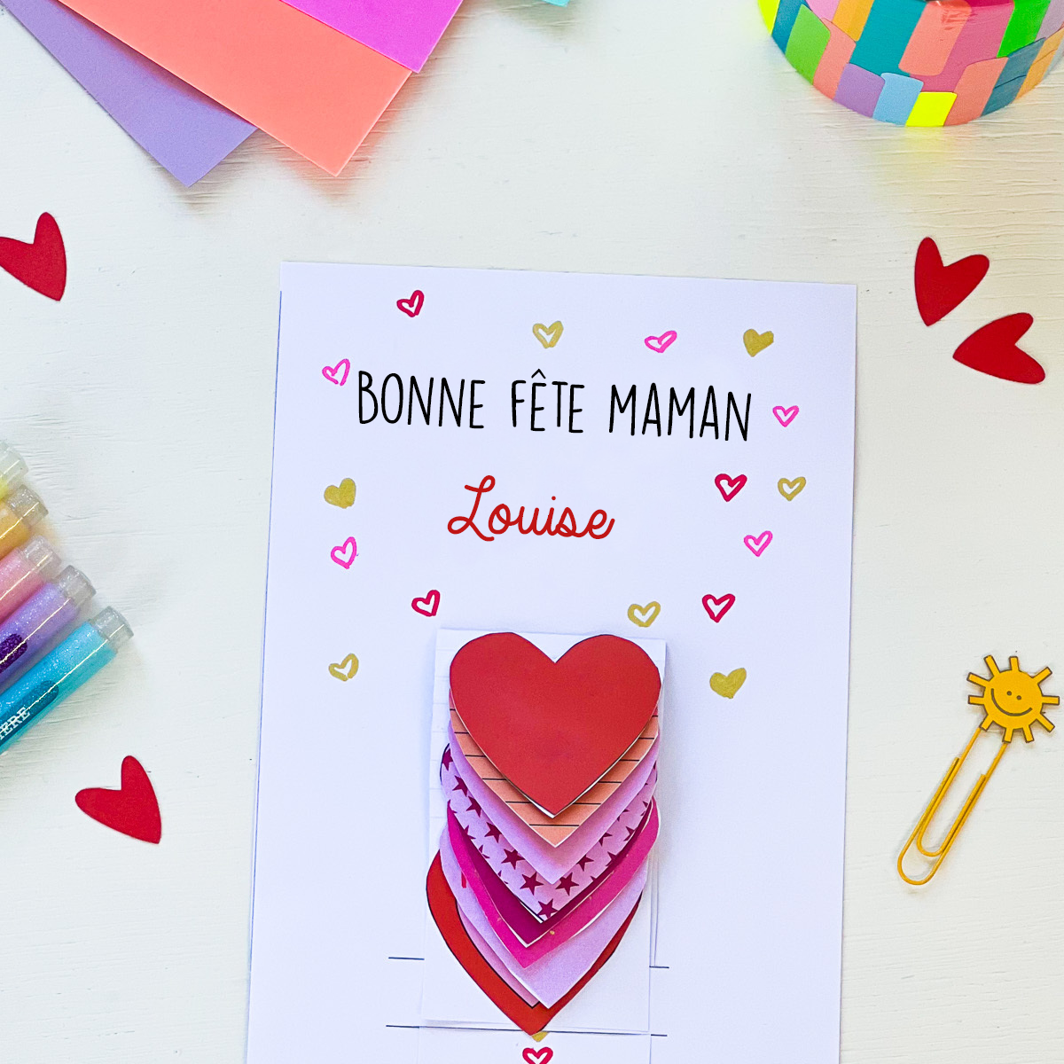 DIY Fête des Mères : carte coeurs animée à télécharger DIY Fête des Mères : carte coeurs animée à télécharger