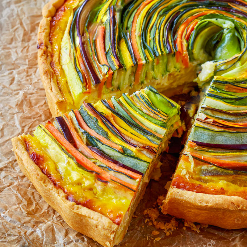 courgette and carrot quiche recipe