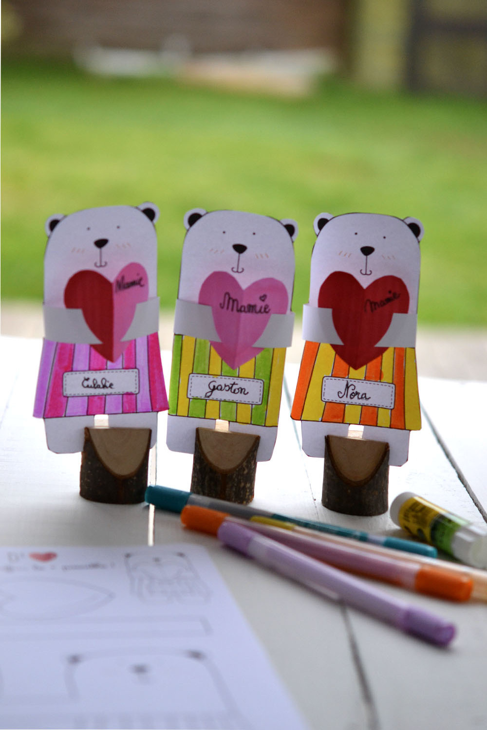 Bricolage pour la fête des grands-mères : des ours plein d’amour !