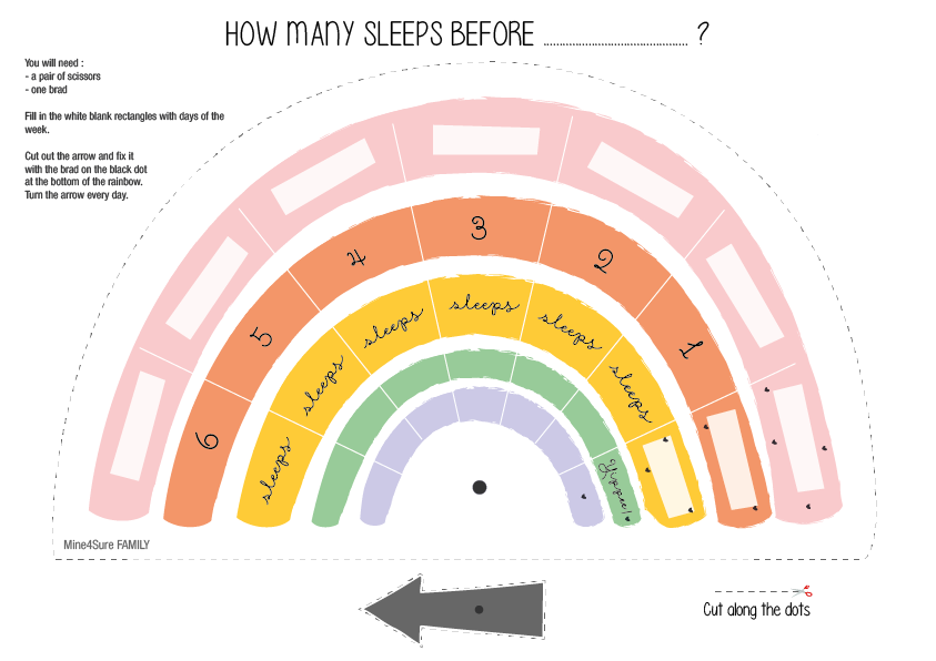 rainbow sleeps countdown chart