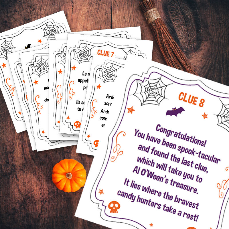 Halloween candy treasure hunt free printable