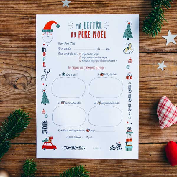 La lettre du Père Noël : modèle gratuit à imprimer