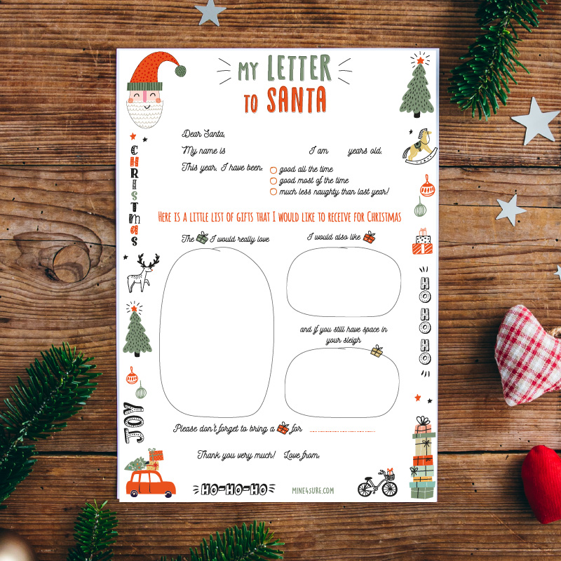 My letter to Santa : Free printable