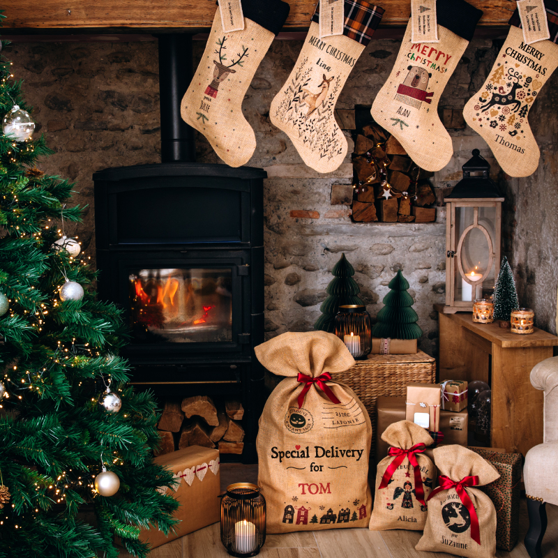 Personalised Santa sacks and Christmas stockings