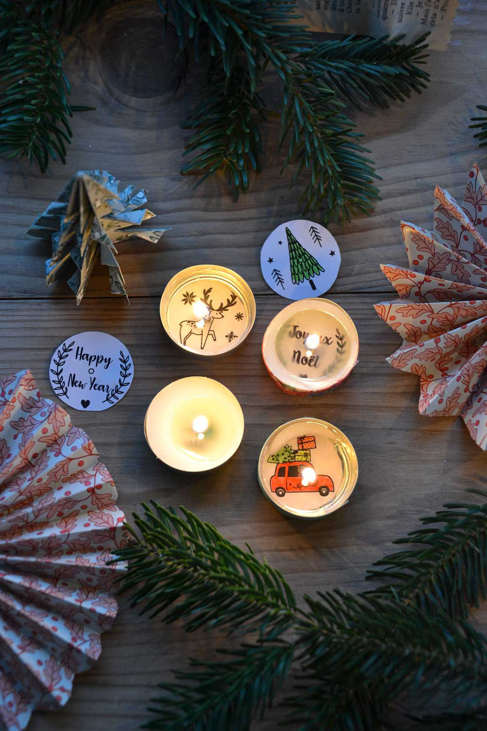 Holiday season DIY: Personalised festive tea lights