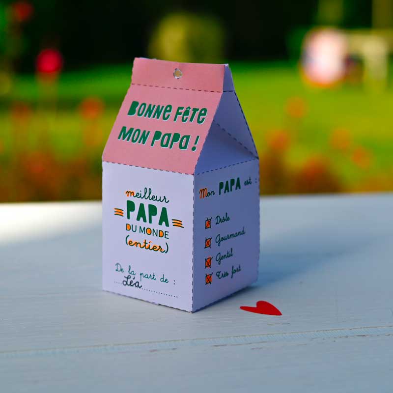 Activité fête des pères : une jolie boîte surprise (printable) ! 