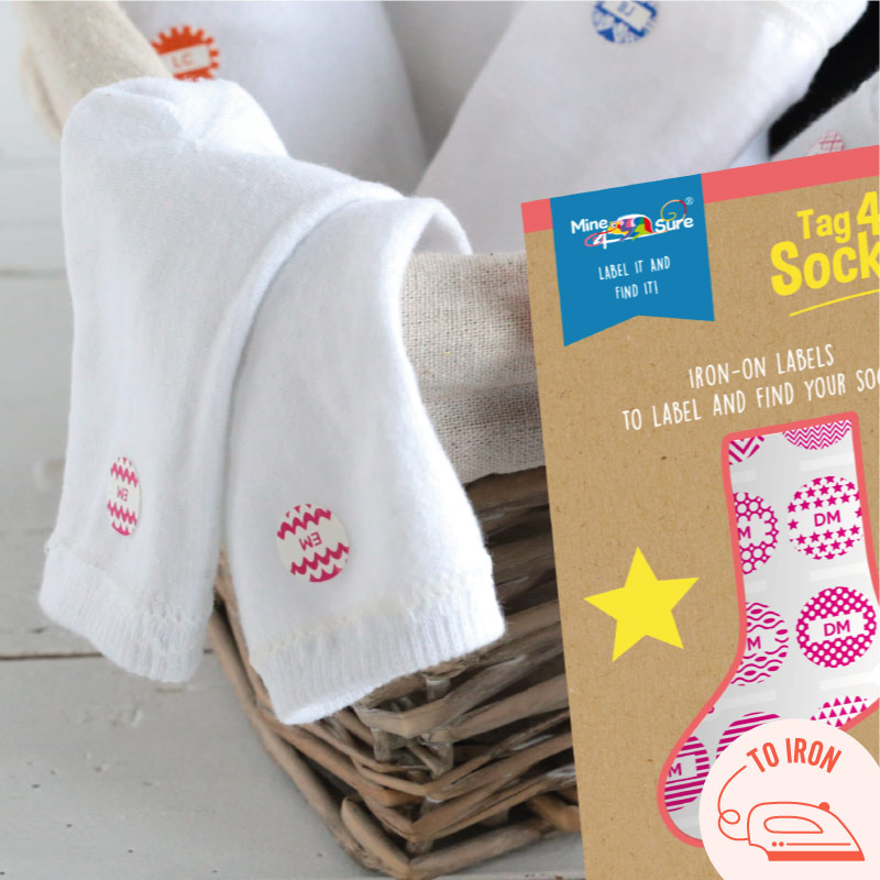 Top tip! Labelling socks to make family logistics easier