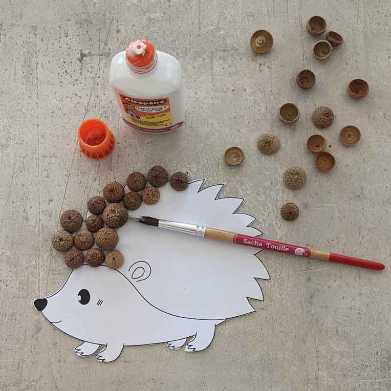 hedgehog autumn DIY step by step