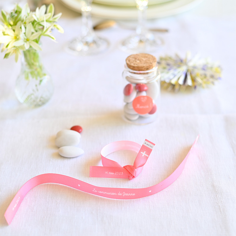 mariage bracelet invité dragées