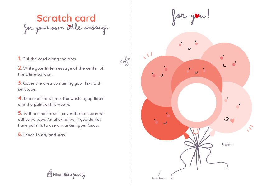 Make your own scratch card DIY