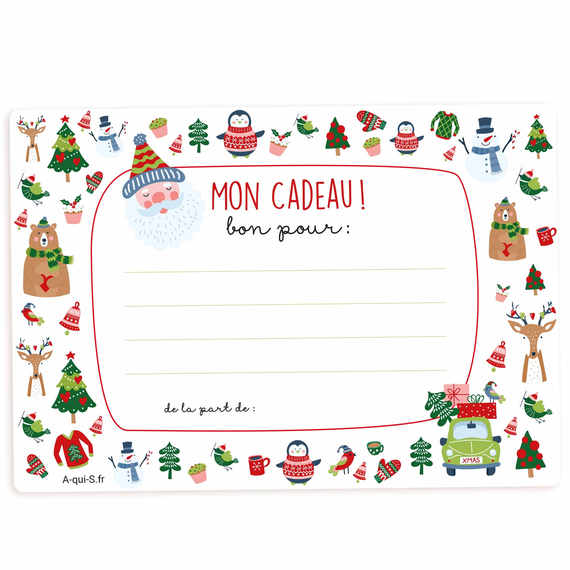 Lot De 25 Bons Cadeaux Vierges à Personnaliser - Format 185x102 Mm, Carton 250g/m² - Pour Entreprises, Noël, Cadeaux
