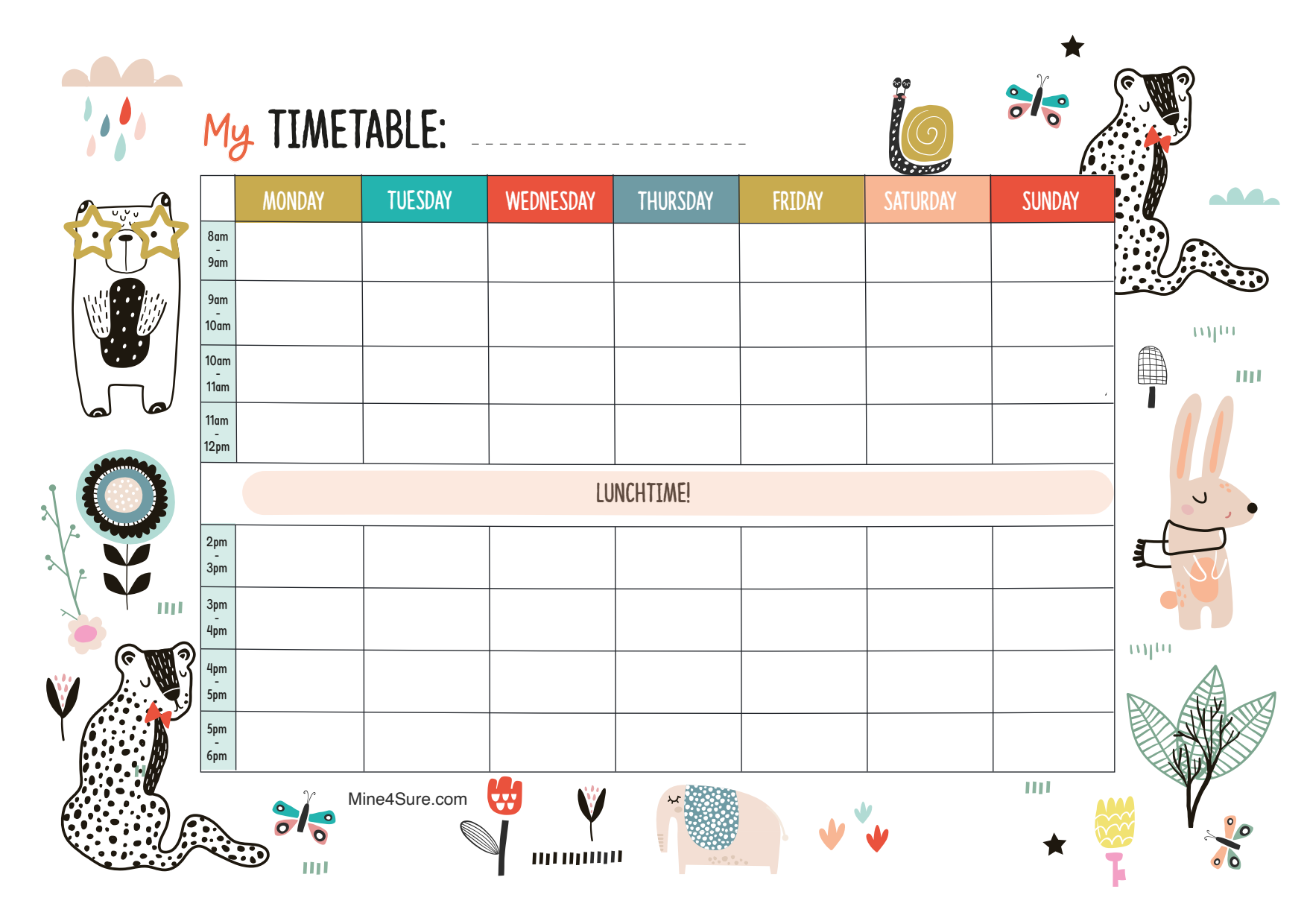 3 fun-tastic timetables to download