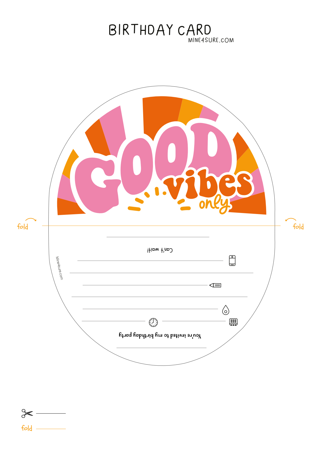Teenager birthday invitation card template to download free