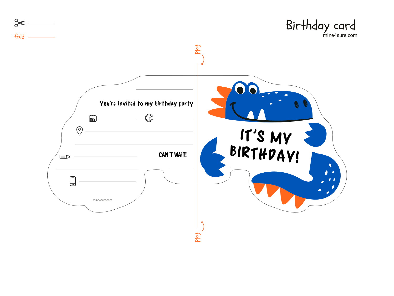 Dinosaur theme birthday party invitations free download
