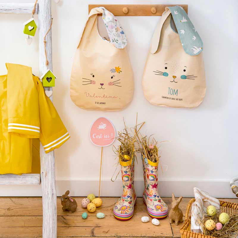 personalised easter egg hunt basket