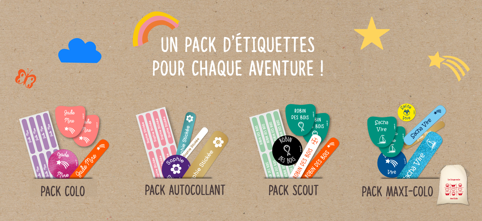 pack d'étiquettes