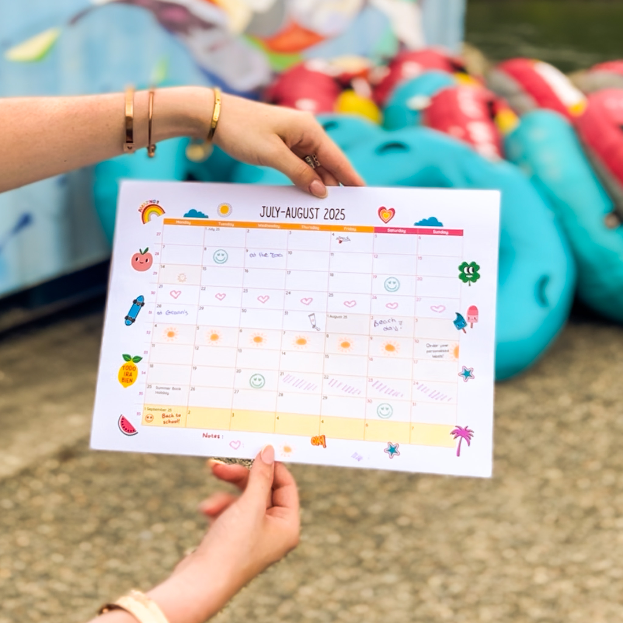 July-August 2025 bi-monthly calendar